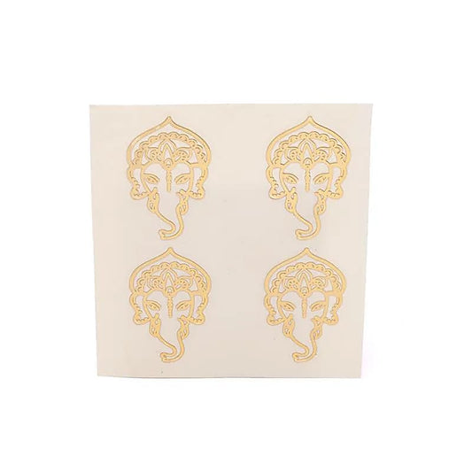 Metalen sticker Ganesha goud 4x