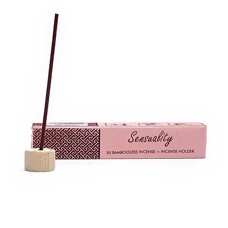 Incienso de hierbas sin bambú con soporte Sensuality
