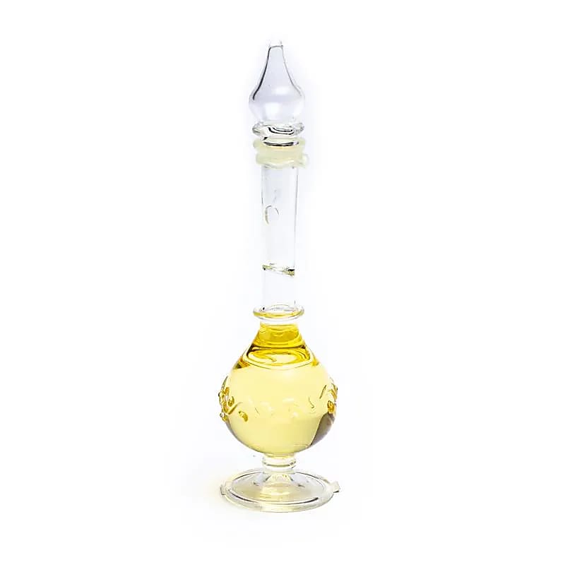 Duftöl in mundgeblasener Glasflasche Sandelholz & Vetiver