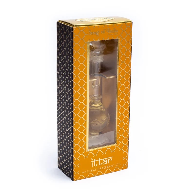 Duftöl in mundgeblasener Glasflasche Sandelholz & Vetiver