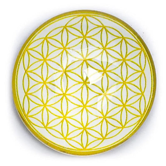 Magnet Dekoration Blume des Lebens goldfarben