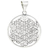 Fleur de la vie pendentif laiton couleur argentée
