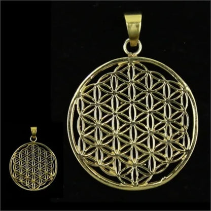 Ciondolo Fiore della vita in ottone color oro all’ingrosso thumb