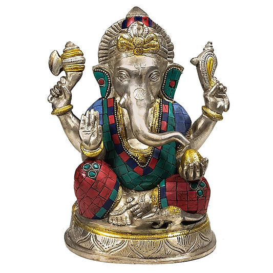 Estatua de Ganesh con decoración de mosaico