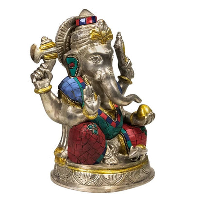Ganesha beeld met mozaïek decoratie groothandel thumb