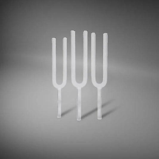 Crystal Quartz Tuning Forks Chakra Balancing set 432 Hz