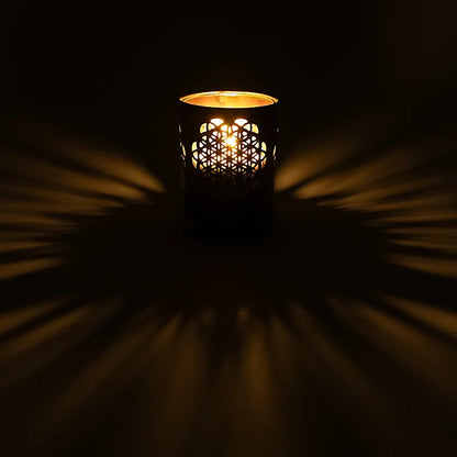 Teelichthalter Blume des Lebens Aromafume Räucherdiffuser Khamsa -- 100 g; 6.5x7 cm thumb