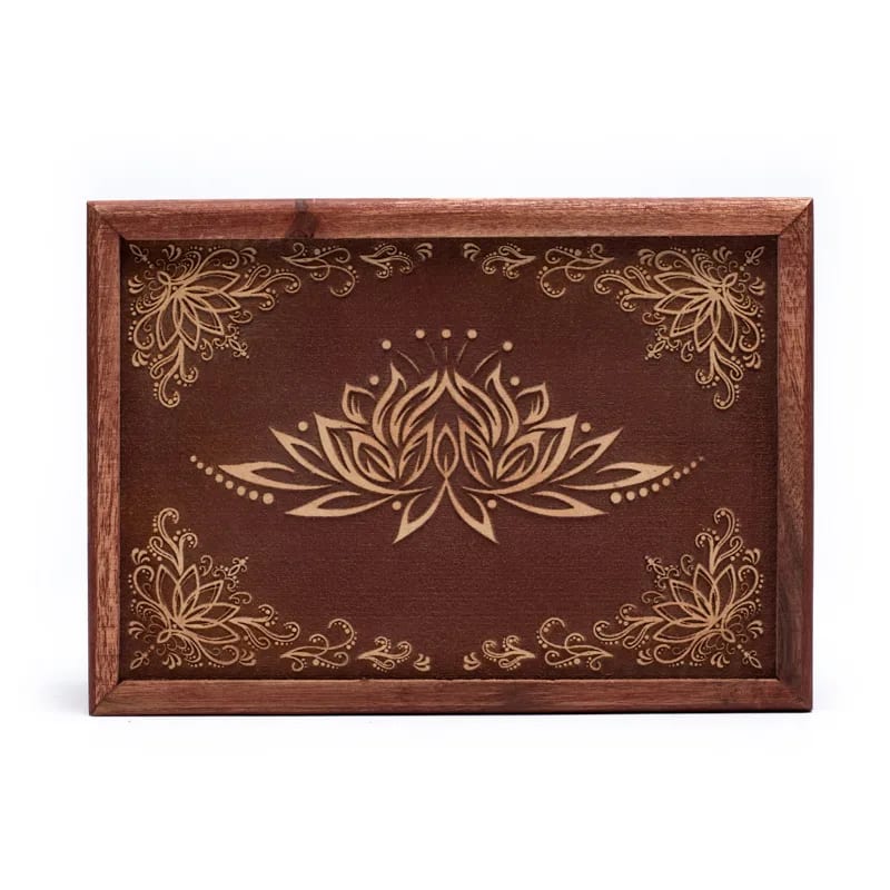 Caja de tarot de madera con Loto Madera