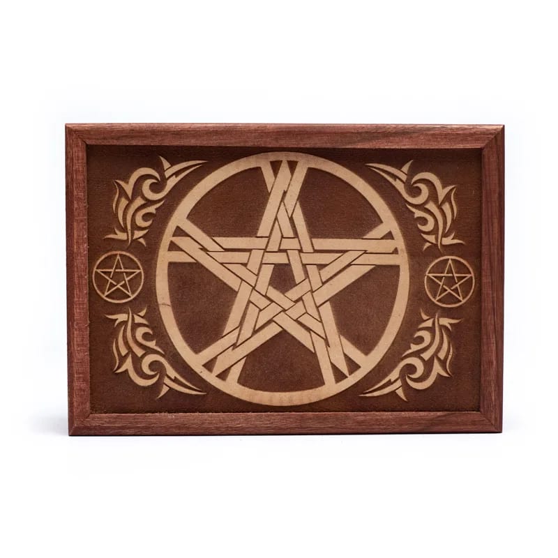 Boite à tarots en bois Pentagramme