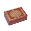 Caja de Tarot de madera con Flor de la vida