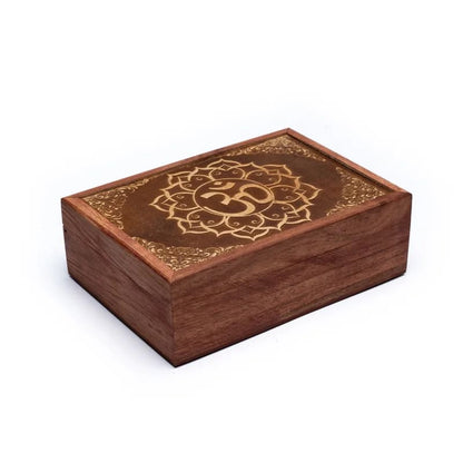 Tarotdoos OM gegraveerd Hout thumb