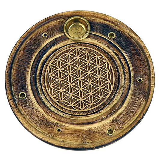 Incense burner sticks & cones Flower of life