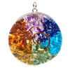 Orgonite round pendant multicoloured