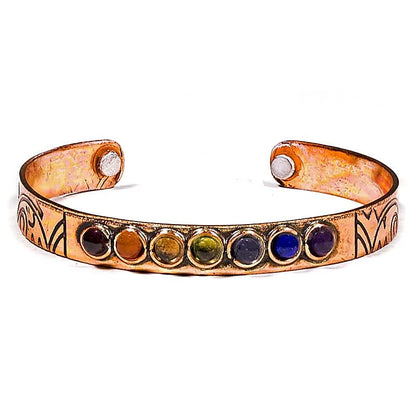Braccialetto 7 minerali Chakra rame magnetico thumb