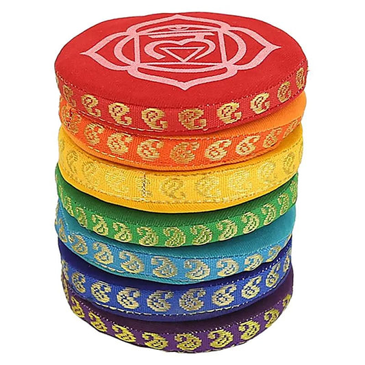 Singing bowl cushion set 7 chakras
