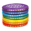 Singing bowl cushion set 7 chakras large