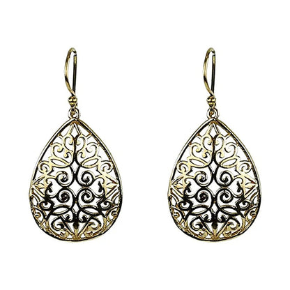 Orecchini a goccia ottone dorato thumb