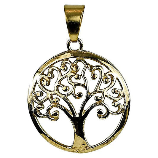Medalla Árbol de la vida en latón dorado