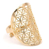Ring Blume des Levens - Messing - goldfarbig