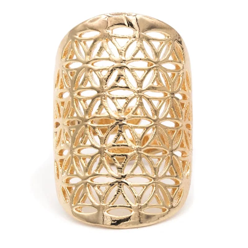 Ring Blume des Levens - Messing - goldfarbig kaufen