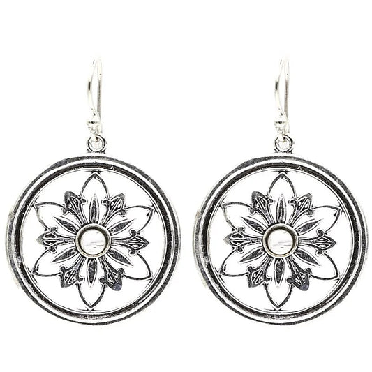 Orecchini a fiore con Pietra di Luna