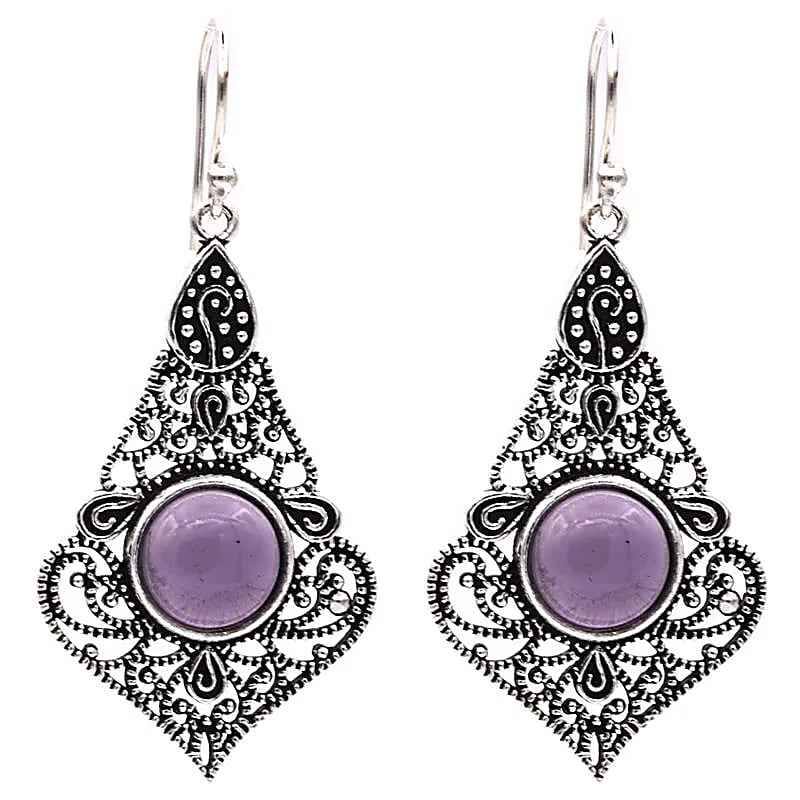 Boucles d'oreilles avec améthyste