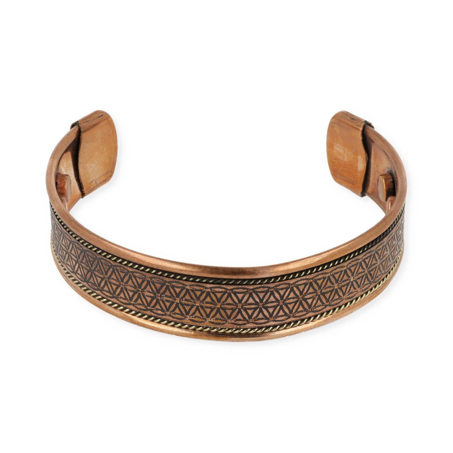 Armband magnetisch koper bloem des levens set van 2