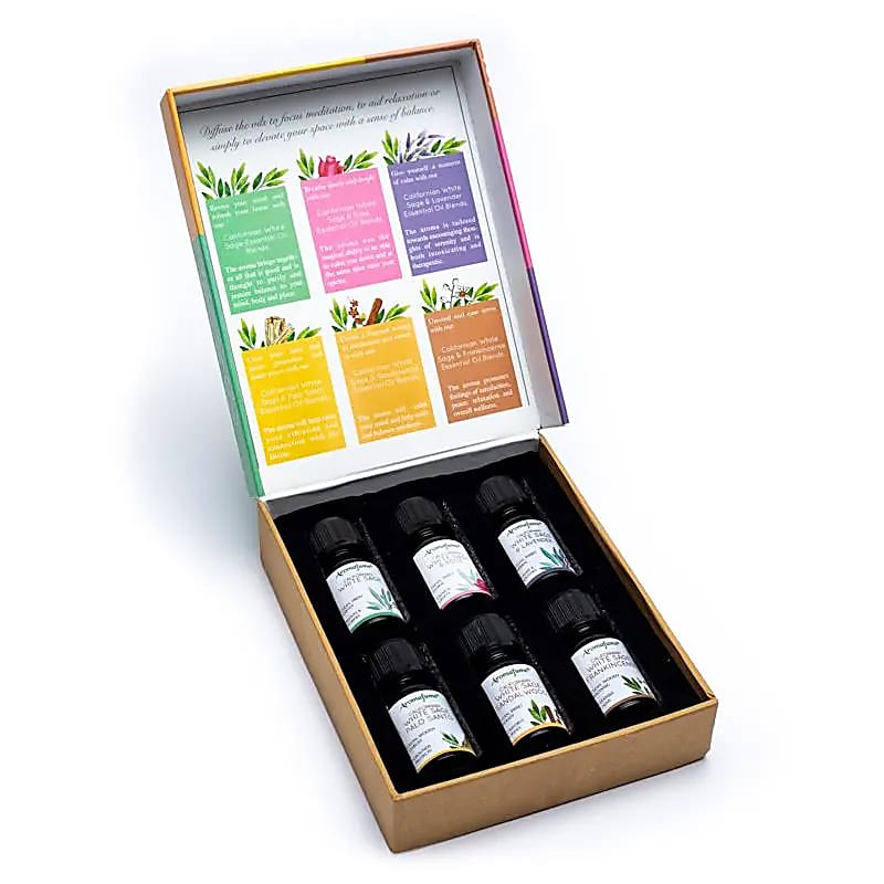 White sage essential oil blend set of 6 Aromafume