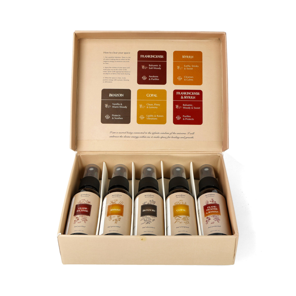 Lufterfrischer Spray Spirituelles Bewusstsein Set mit 5