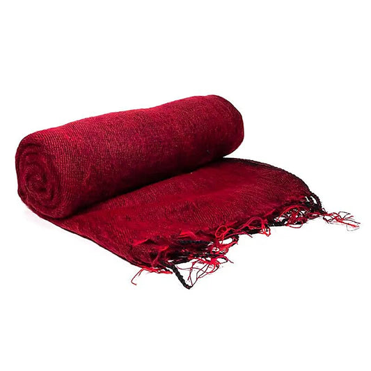 Meditatie omslagdoek bordeaux