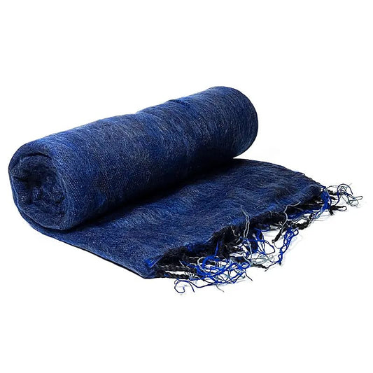 Meditatie omslagdoek effen donkerblauw