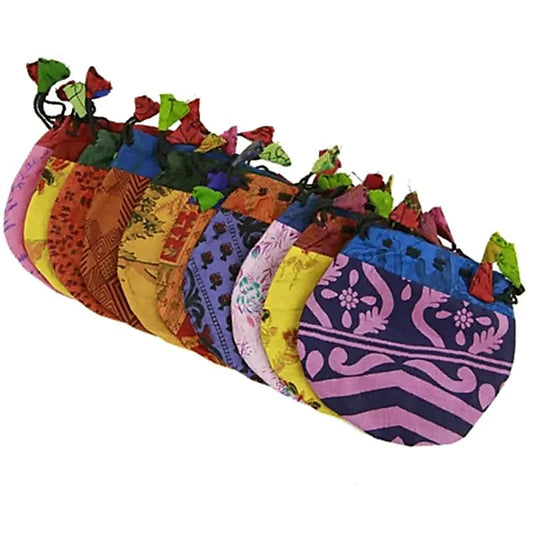 Pequeño bolso vintage -Seda- tres colores mix