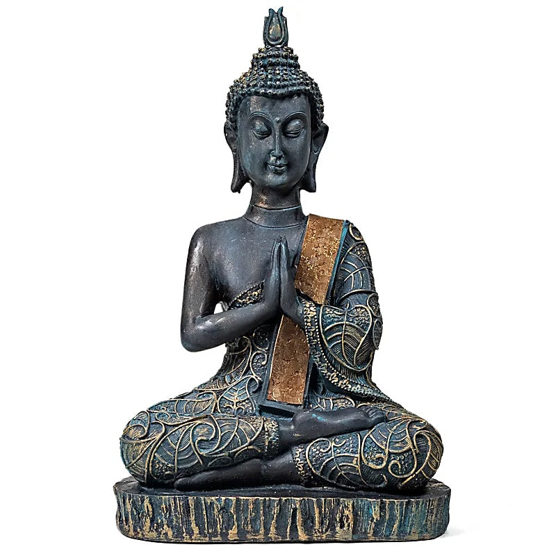 Buda rezando acabado antiguo tailandés