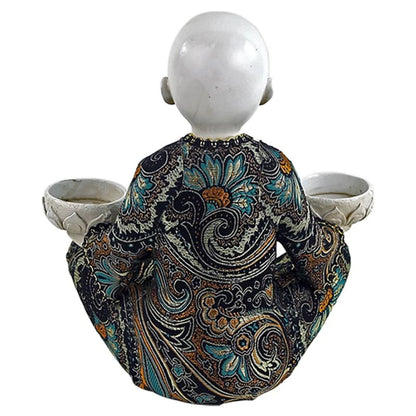 Comprar Pequeño monje con 2 portavelas de té thumb