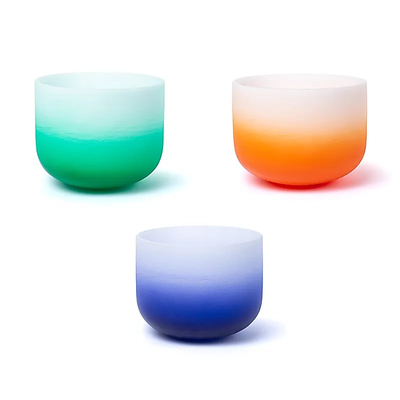 SET 7 campane di cristallo Aria gradient design 432 hz + 2 borse