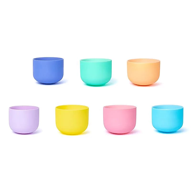 SET 7 cuencos de cristal diseño Macaron 432 hz + 2 bolsas