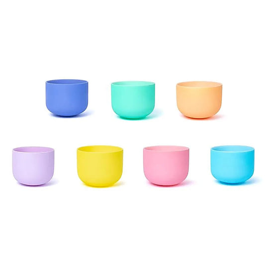 SET 7 campane di cristallo Macaron design 432 hz + 2 borse