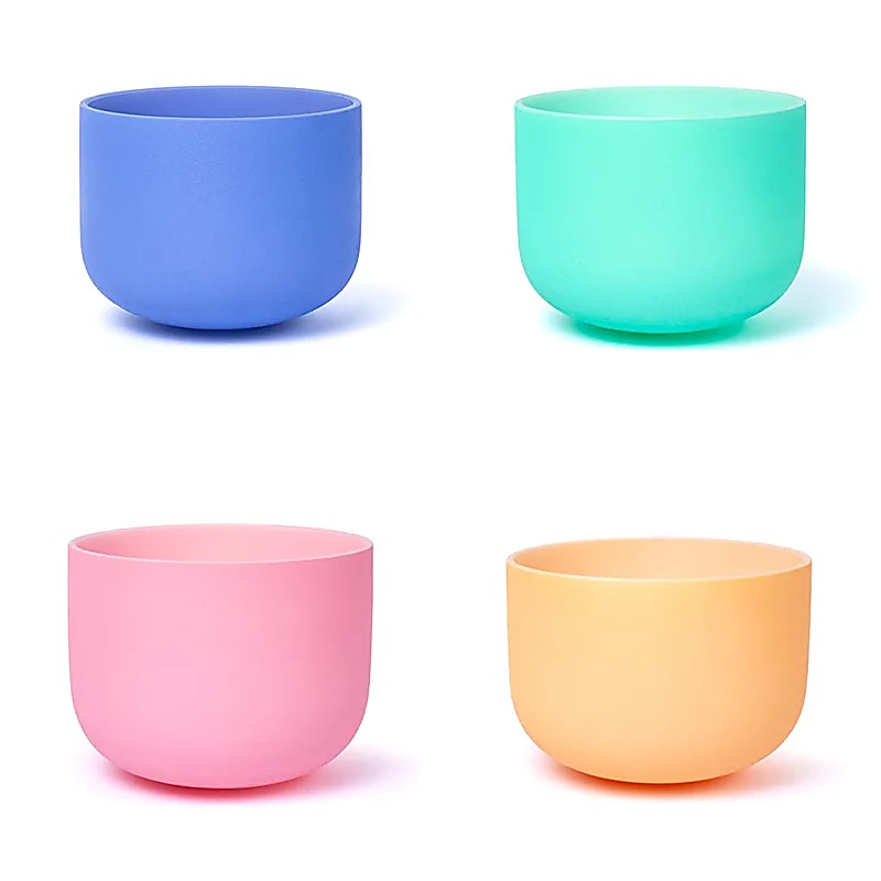SET 7 cuencos de cristal diseño Macaron 432 hz + 2 bolsas