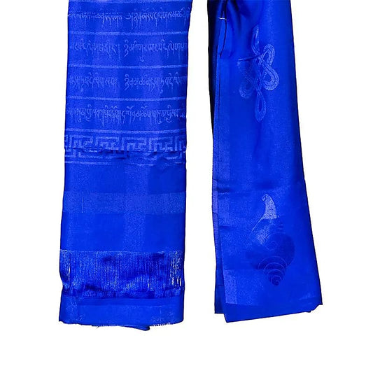 Katha Tibetan shawl blue XL