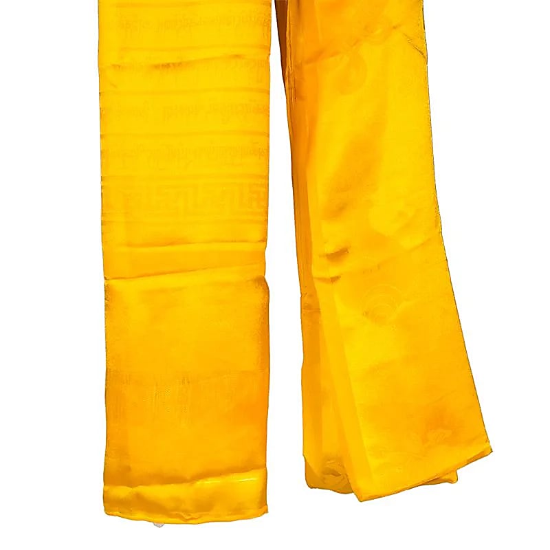 Kathag écharpe tibétaine de luxe jaune XL