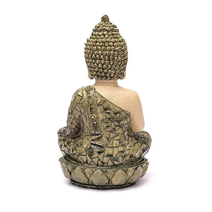 Buy Meditation Buddha statue green mosaic thumb