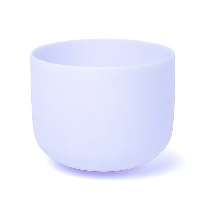 Kristallen klankschaal violet F-toon 432 Hz + tas