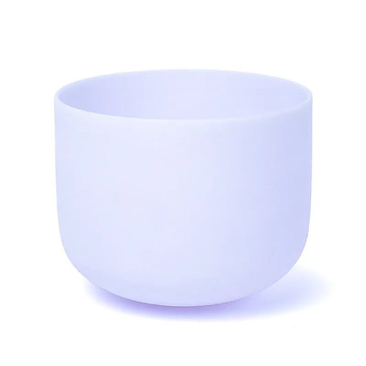 Campana di cristallo viola nota F 432 Hz + borsa