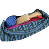 Sac de yoga coton bleu rayé