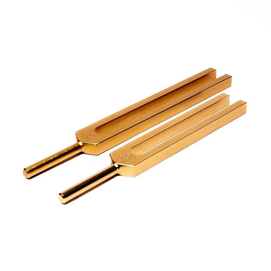 Tuning forks C & G whole body gold colour