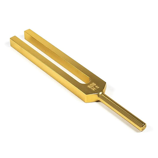 Tuning fork Mi 528 Hz DNA repair gold colour