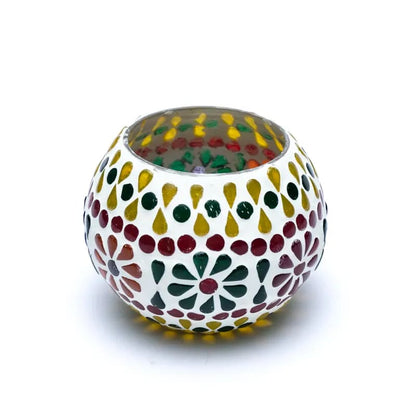 Buy Mosaic tea light holder flowers thumb