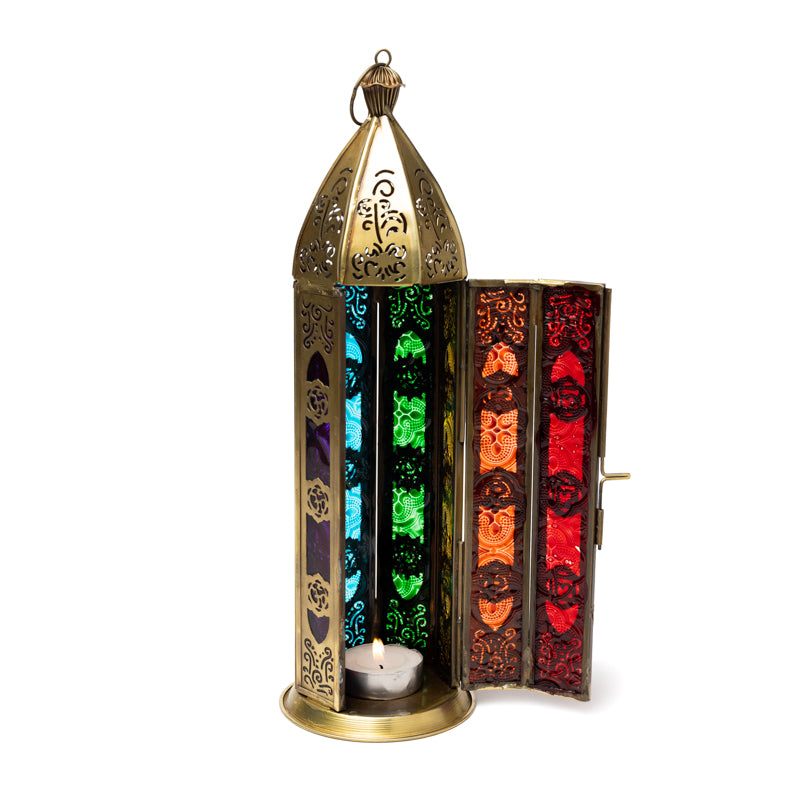 Farolillo oriental dorado 7 Chakras