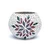 Mosaic tea light holder leaf