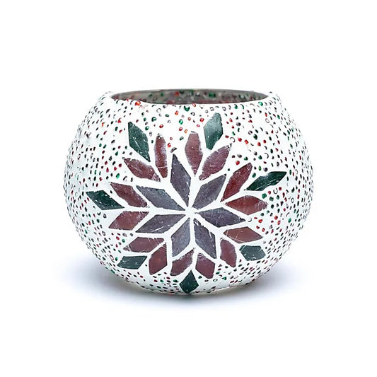 Mosaik Teelichthalter Blatt Mosaik